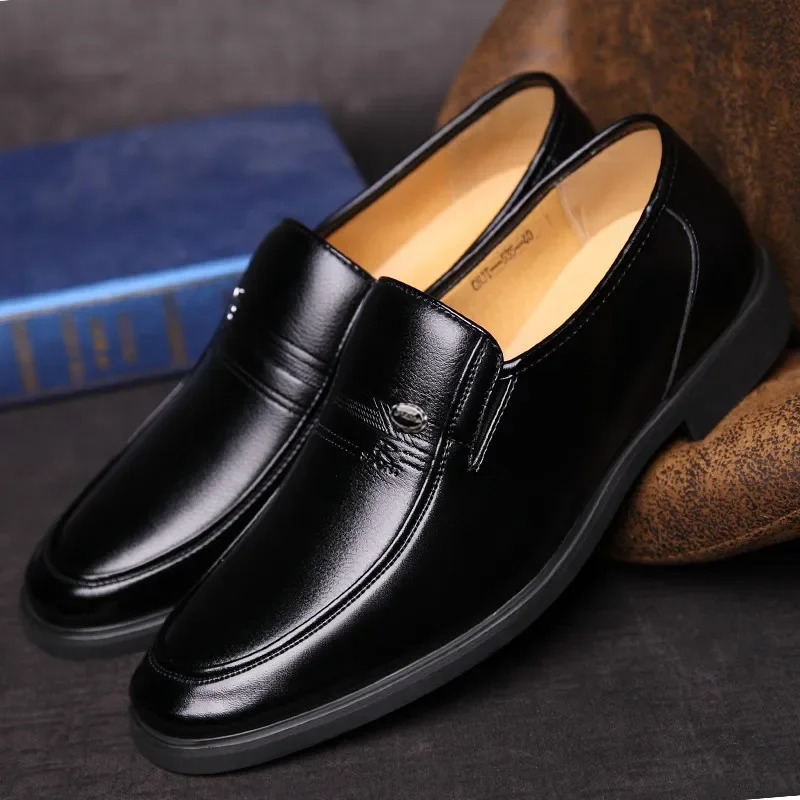 Men'S Luxury Formal Wear - Slip on Black Driving Shoes Plus