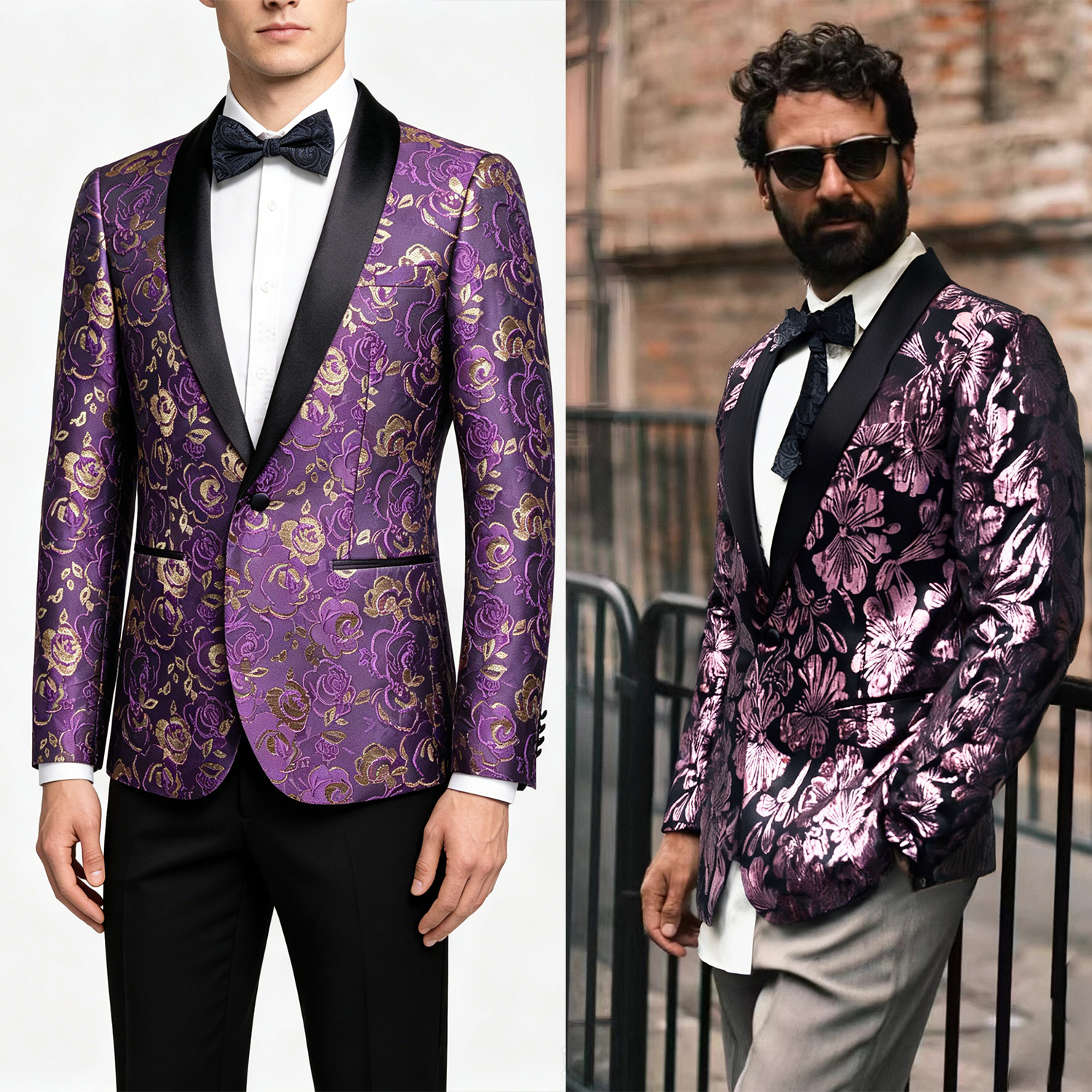 Single Breasted Floral Pattern - đánh giá và giá Men Formal Wear Without Suit